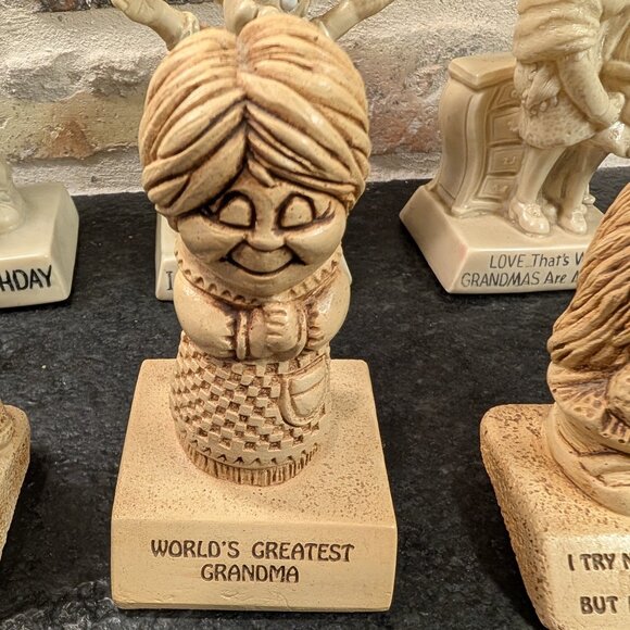 Vintage Lot Of (6) R&W Berries & Paula Whimsical Statuettes 1970's Made In USA - Picture 3 of 12